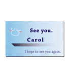 名刺風日常会話『Carol』専用（個別スタンプ：40）