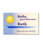 名刺風日常会話『Ruth』専用（個別スタンプ：2）