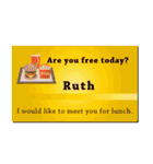 名刺風日常会話『Ruth』専用（個別スタンプ：35）