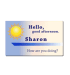 名刺風日常会話『Sharon』専用（個別スタンプ：2）