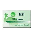 名刺風日常会話『Sharon』専用（個別スタンプ：4）