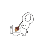 Find the toilet rabbit！（個別スタンプ：3）