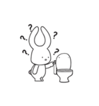 Find the toilet rabbit！（個別スタンプ：5）