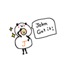 JOHN【ジョン】が使うためのスタンプ、英語（個別スタンプ：3）