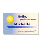 名刺風日常会話『Michelle』専用（個別スタンプ：2）