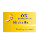 名刺風日常会話『Michelle』専用（個別スタンプ：6）