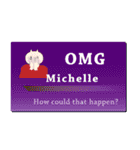 名刺風日常会話『Michelle』専用（個別スタンプ：10）