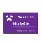 名刺風日常会話『Michelle』専用（個別スタンプ：16）