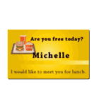 名刺風日常会話『Michelle』専用（個別スタンプ：35）