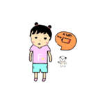 Little girl＆Cute dog（個別スタンプ：7）