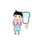 Little girl＆Cute dog（個別スタンプ：9）