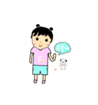 Little girl＆Cute dog（個別スタンプ：10）