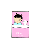 Little girl＆Cute dog（個別スタンプ：12）