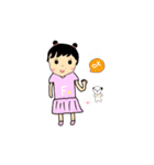 Little girl＆Cute dog（個別スタンプ：16）