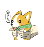 Stretchy Long Corgi (Japanese)（個別スタンプ：7）