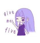 Purple girl~（個別スタンプ：4）