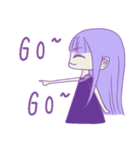 Purple girl~（個別スタンプ：14）