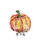 western pumpkin zentangle drawing（個別スタンプ：7）