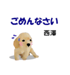 西澤さんが使う可愛い子犬の名前スタンプ（個別スタンプ：9）