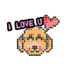 PERLER BEADS DOGS(English)（個別スタンプ：25）