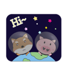 dog and pig are friend（個別スタンプ：1）