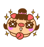 lovely mu mu pig - Try to get slim（個別スタンプ：32）