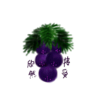 grape drawing created（個別スタンプ：3）