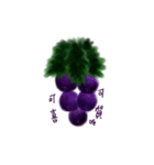 grape drawing created（個別スタンプ：7）