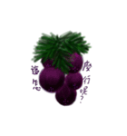 grape drawing created（個別スタンプ：16）