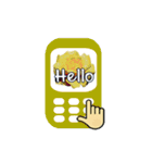 Flower on cell phone（個別スタンプ：1）