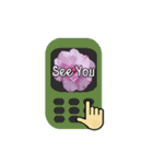 Flower on cell phone（個別スタンプ：21）