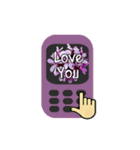 Flower on cell phone（個別スタンプ：22）