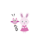 cute animal rabbit pig owl and dog（個別スタンプ：14）