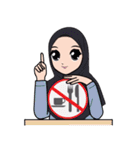 Hijab and girl V.2（個別スタンプ：6）