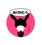 使いやすい黒犬スタンプ（個別スタンプ：3）