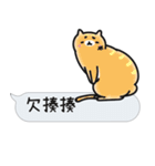 Funny fold word cat dialog（個別スタンプ：13）