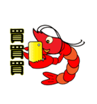 QQ shrimp life-four-Daily life（個別スタンプ：3）