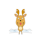 Little Deer in snow（個別スタンプ：26）