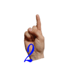 The binary stamp counted a finger（個別スタンプ：3）