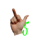 The binary stamp counted a finger（個別スタンプ：6）