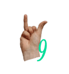 The binary stamp counted a finger（個別スタンプ：10）