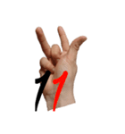 The binary stamp counted a finger（個別スタンプ：12）