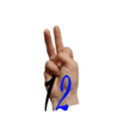 The binary stamp counted a finger（個別スタンプ：13）