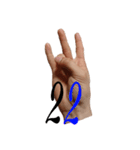 The binary stamp counted a finger（個別スタンプ：23）