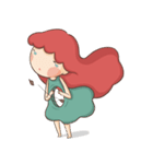 Lazy Red Hair Girl（個別スタンプ：1）