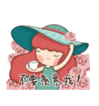 Lazy Red Hair Girl（個別スタンプ：2）