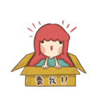 Lazy Red Hair Girl（個別スタンプ：4）