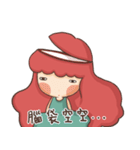 Lazy Red Hair Girl（個別スタンプ：8）