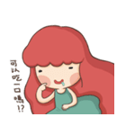 Lazy Red Hair Girl（個別スタンプ：9）