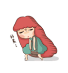 Lazy Red Hair Girl（個別スタンプ：11）